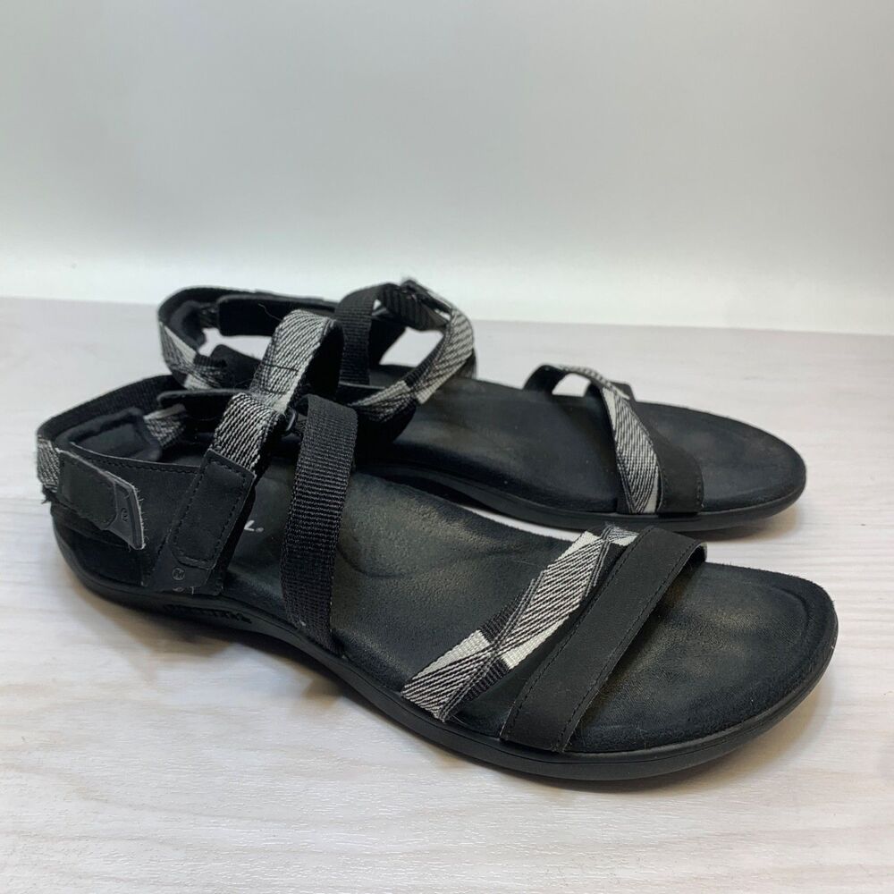Merrell womens District Mendi Backstrap Sandal Black/White Size 10 Performance‎